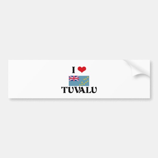 I HEART TUVALU BUMPERSTICKER (Voorkant)