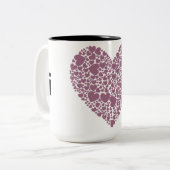 I Heart Tweekleurige Koffiemok (Voorkant links)