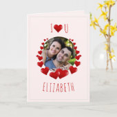 I Heart U beroemd gemaakt door Red Hearts | Aangep Kaart (Gele Bloem)