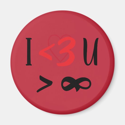 I Heart U More Than Infinity Magnet (Voorkant)