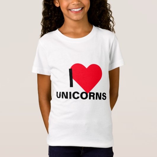 I Heart Unicorns T-shirt (Voorkant)