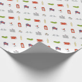 I Heart United Kingdom, British Love, UK landmarks Cadeaupapier (Hoek)