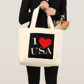 I Heart USA bij jtcnt Grote Tote Bag (Voorkant (product))
