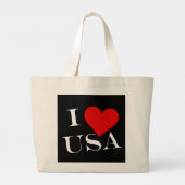 I Heart USA bij jtcnt Grote Tote Bag (Achterkant)