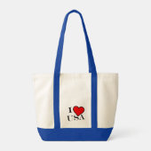 I Heart USA bk itcnt Tote Bag (Achterkant)