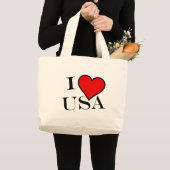 I Heart USA bk jtcnt Grote Tote Bag (Voorkant (product))