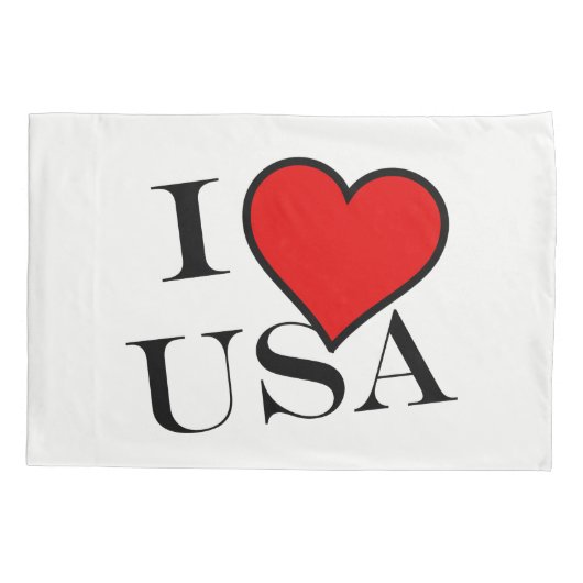 I Heart USA bk pcnt Kussensloop (Achterkant)