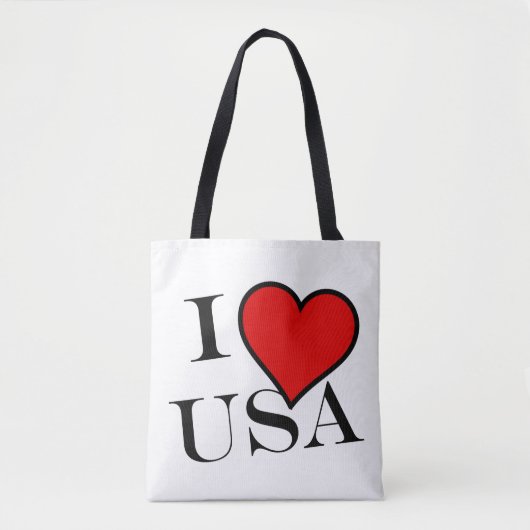 I Heart USA bk stcnt Tote Bag (Voorkant)