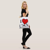 I Heart USA bk stcnt Tote Bag (Op model)