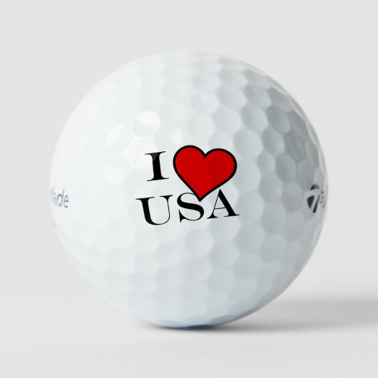 I Heart USA bk tmtp5 gbcnt Golfballen (Voorkant)
