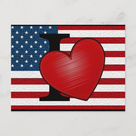 I Heart USA Briefkaart (Voorkant)