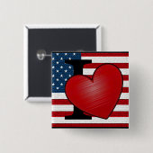 I Heart USA Button (Voorkant /achterkant)