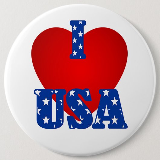 I "Heart" USA/Colossal, Button met 6 inch (Voorkant)