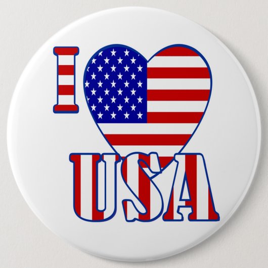 I "Heart" USA/Colossal, Button met 6 inch (Voorkant)