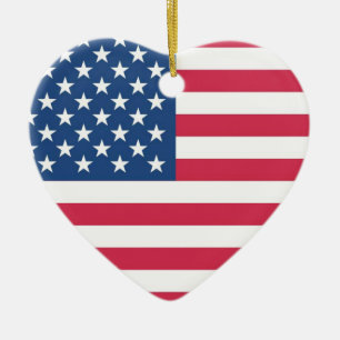I Heart USA Keramisch Ornament