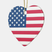 I Heart USA Keramisch Ornament (Links)