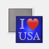 I Heart USA Magnet (Voorkant / Achterkant)