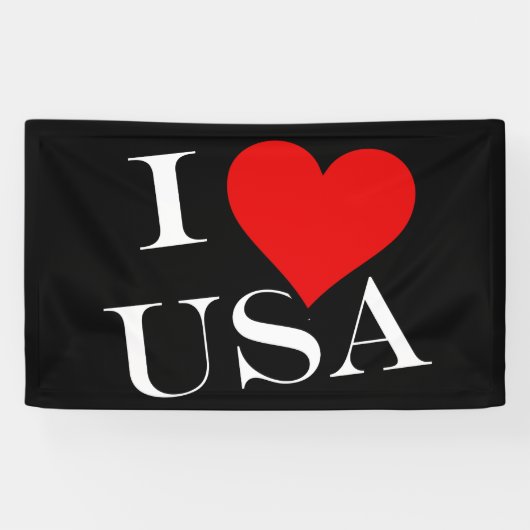 I Heart USA met (h) bnrt Spandoek (Horizontaal)