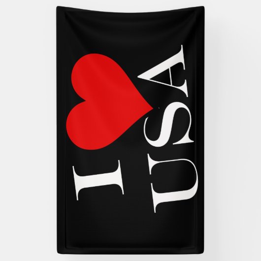 I Heart USA met (h) bnrt Spandoek (Verticaal)