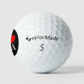 I Heart USA op tmtp5 gbcnt Golfballen (Logo)