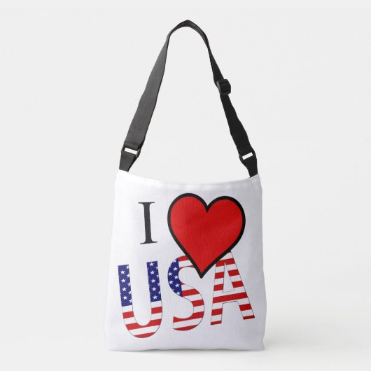 I Heart USA overlay cbbcnt Crossbody Tas (Voorkant)