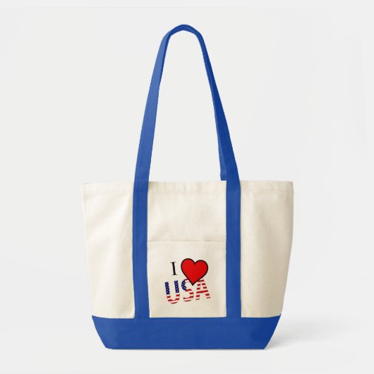 I Heart USA overlay jeuk Tote Bag (Voorkant)