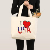 I Heart USA overlay jtcnt Grote Tote Bag (Voorkant (product))