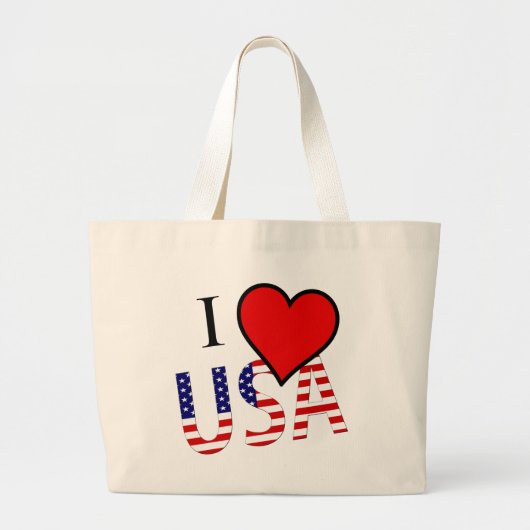 I Heart USA overlay jtcnt Grote Tote Bag (Voorkant)