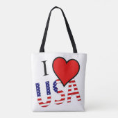 I Heart USA overlay stint Tote Bag (Achterkant)
