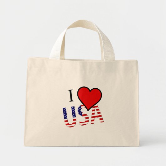 I Heart USA overlay tcnt Mini Tote Bag (Voorkant)