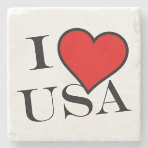 I Heart USA Stone Onderzetter