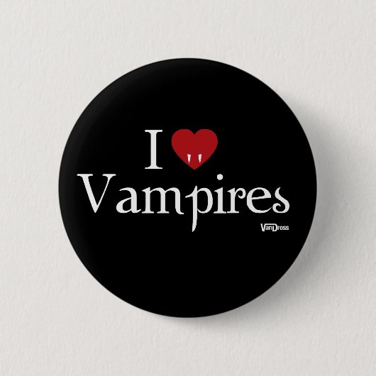 I Heart Vampires Ronde Button 5,7 Cm (Voorkant)