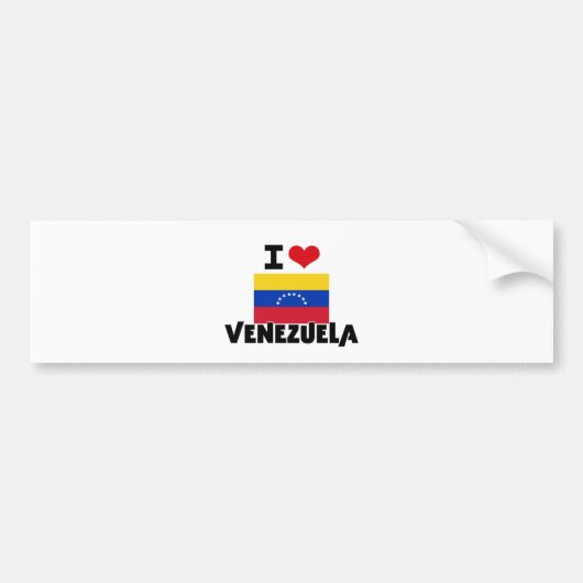I HEART VENEZUELA BUMPERSTICKER (Voorkant)