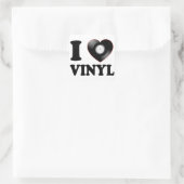I HEART VINYL VIERKANTE STICKER (Tas)