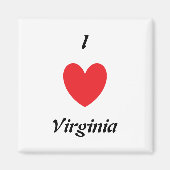 I Heart Virginia Magnet (Voorkant)