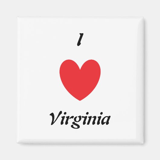 I Heart Virginia Magnet (Voorkant)