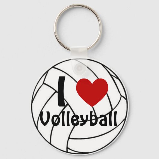 I Heart Volleyball Sleutelhanger (Voorkant)