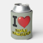 I Heart Waffle Waitresses Blikjeskoeler (Blikje Voorkant)