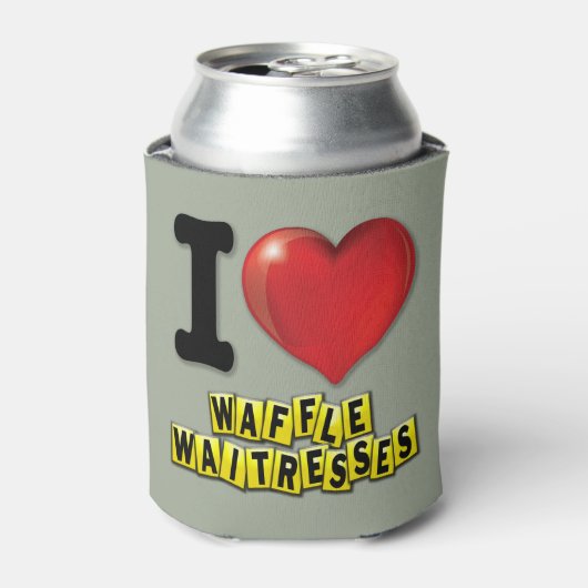 I Heart Waffle Waitresses Blikjeskoeler (Blikje Voorkant)