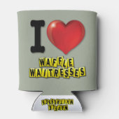 I Heart Waffle Waitresses Blikjeskoeler (Achterkant)