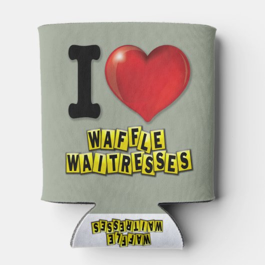I Heart Waffle Waitresses Blikjeskoeler (Achterkant)