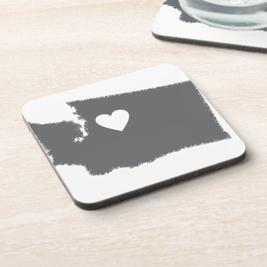 I Heart Washington Grunge Kijk naar de staatshlief Drankjes Onderzetter (Linkerzijde)