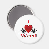 I Heart Weed Magneet (Voorkant / Achterkant)