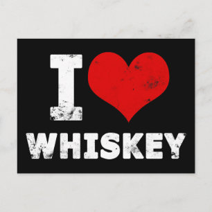 I Heart Whiskey Briefkaart