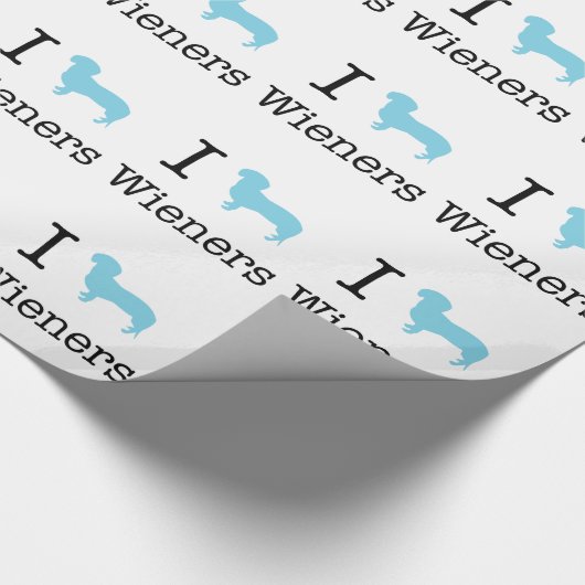 I Heart Wieners Cadeaupapier (Hoek)