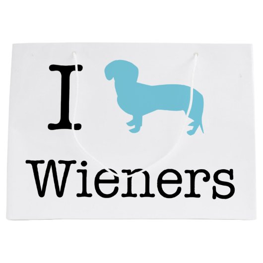 I Heart Wieners Large Cadeautasje (Voorkant)
