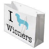I Heart Wieners Large Cadeautasje (Voorkant Gekanteld)