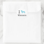 I Heart Wieners Ronde Sticker (Tas)