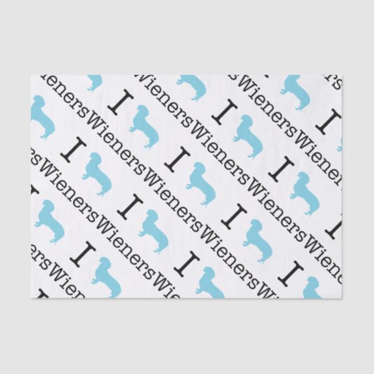 I Heart Wieners Tissuepapier (Voorkant)