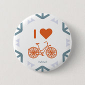 I Heart Winter Biking - Large Pin Ronde Button 5,7 Cm (Voorkant)